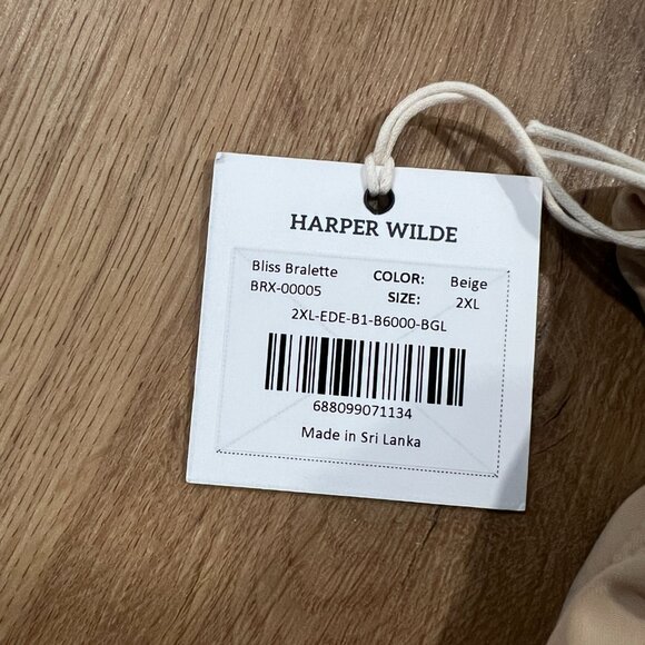 NWT Harper Wilde Nude Tan Wireless Lounge Bra Size 2XL / XXL - Picture 3 of 5
